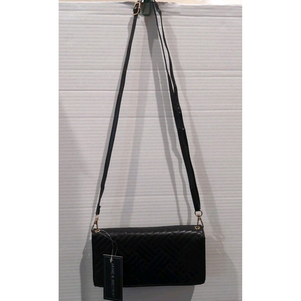 JANE & BERRY CROSSBODY/WALLET/PURSE FAUX LEATHER LONG STRAP  NWT